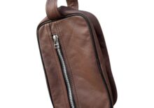 Travil mini orignal 100% Leather  brown bag .
